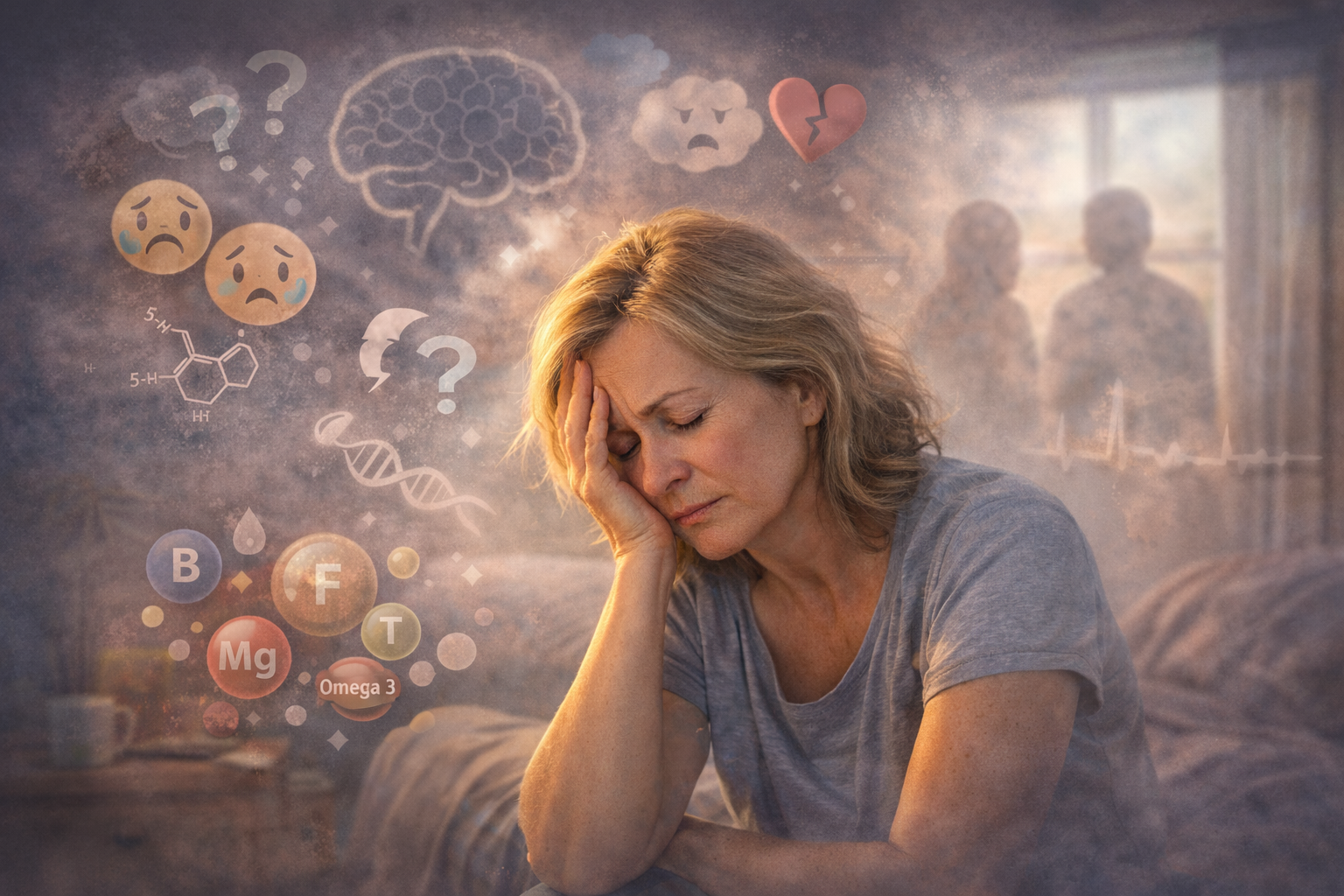 Vrouw met hersenmist en stemmingswisselingen